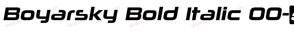 Boyarsky Bold Italic 00字体转换
